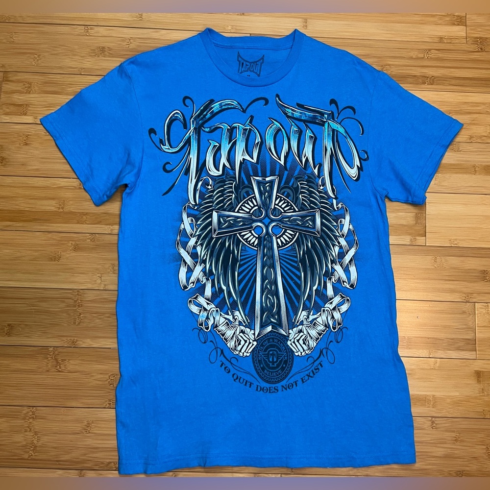 TAPOUT “To Quit Does Not Exist” MMA UFC Martial Arts Men’s Graphic T-SHIRT|Sz:M